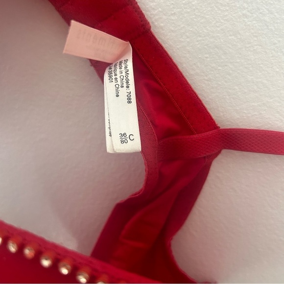 Sentiments Red  Rhinestone Bra - Picture 5 of 7